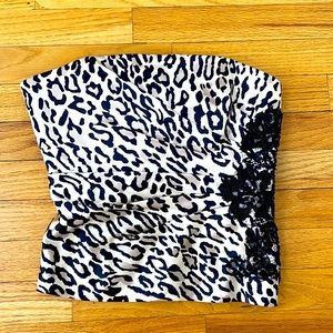 Kay Unger 100% silk strapless top size 6